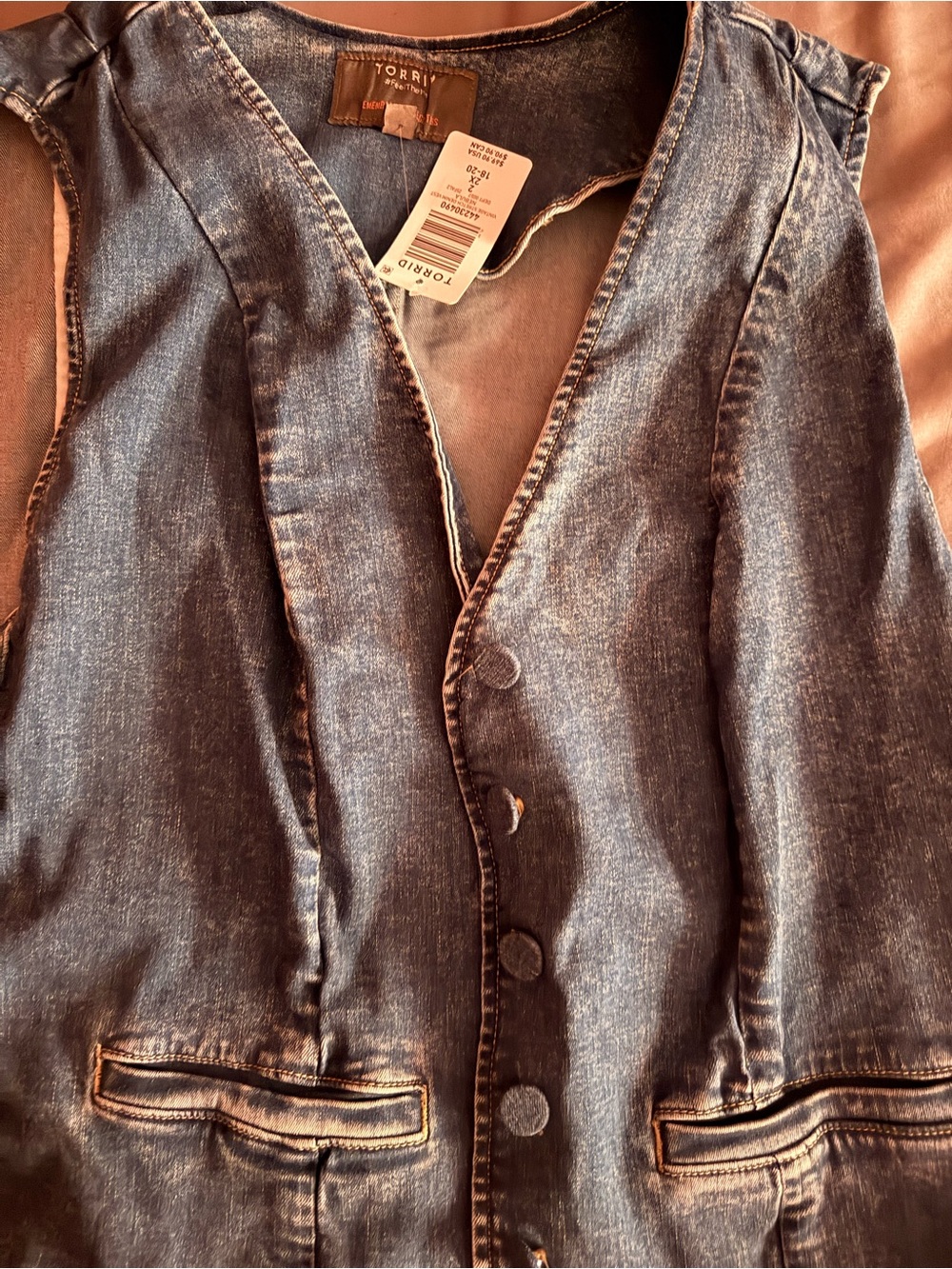 torrid Faded Blue Denim Vest